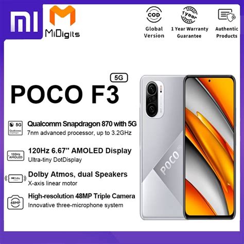 Xiaomi Mi Digits Poco F3 5G 8Gb Ram 256Gb Rom Pocophone .